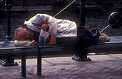 People, man, men, male, males, homeless, homeless people, homeless man, homeless men, derelict, derelicts, australia, sydney, nsw, new South Wales, bench, benches, sleep, sleeps, sleeping, asleep, alcoholic, alcoholics.